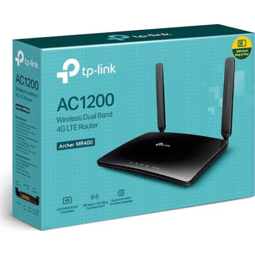 TP-LINK Router Tp-Link Archer MR400 4G LTE Dual Band AC1350 (ARCHER MR400) (TPMR400)