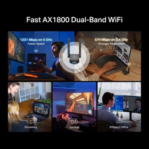 Mercusys AX1800 High-Gain Wireless Dual-Band USB Adapter (MA72XH) (MERMA72XH)