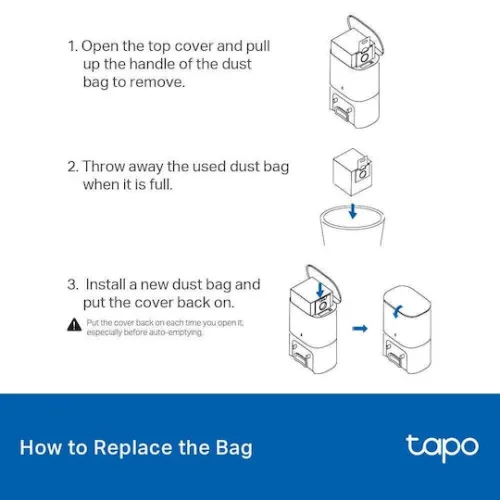 TP-Link Tapo Robot Vacuum Disposable Dust Bag (5 Pcs) for RV50 series (TAPO RVA210) (TPTAPO-RVA210)