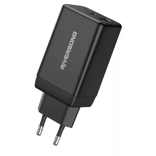 Riversong Travel Adapter PowerKub G65 Pro Dual USB Black
