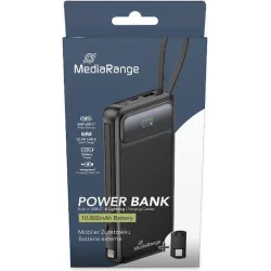 MediaRange Mobile Power Bank 10.000mAh with USB-C Power Delivery fast charge technology (MRMA753)
