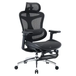 SIHOO ERGONOMIC CHAIR DORO C300 BLACK with Footrest