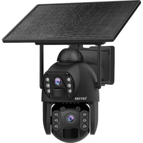 SECTEC smart ηλιακή κάμερα ST-536-6MAOV-4G-EU, dual lens, 3MP, 4G, SD, PTZ, IP66