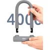 DELI κλειδαριά πέταλο ποδηλάτου με κλειδί DL508102, 126x196mm, γκρι