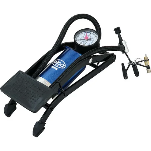 ALCA τρόμπα ποδιού 201200 με μανόμετρο, 100PSI, μπλε