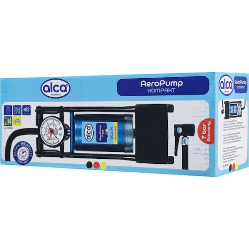 ALCA τρόμπα ποδιού 201200 με μανόμετρο, 100PSI, μπλε
