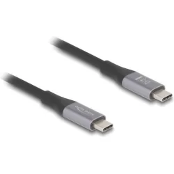 DELOCK καλώδιο USB-C 81191, 240W, 40 Gbps, 8K, 1m, E-Marker, μαύρο