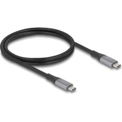 DELOCK καλώδιο USB-C 81191, 240W, 40 Gbps, 8K, 1m, E-Marker, μαύρο