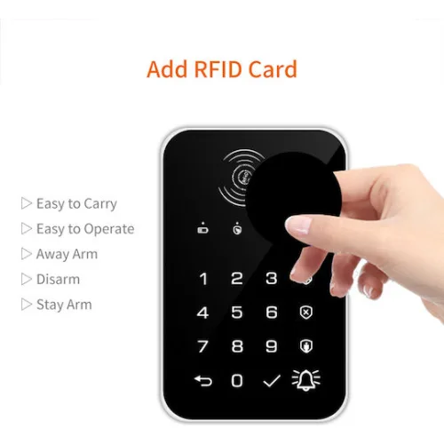 Ασύρματο πληκτρολόγιο συναγερμού K010, αφής, RFID
