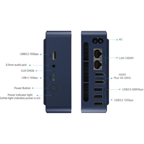 BEELINK mini PC EQ14, Intel N150, 16GB, 500GB M.2, Windows 11 Pro