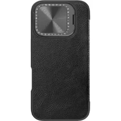 NILLKIN θήκη Qin Prop Leather για iPhone 16 Pro, δερμάτινη, μαύρη
