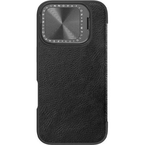 NILLKIN θήκη Qin Prop Leather για iPhone 16 Pro, δερμάτινη, μαύρη