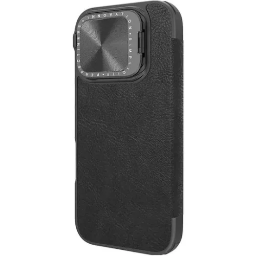NILLKIN θήκη Qin Prop Leather για iPhone 16 Pro, δερμάτινη, μαύρη