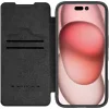 NILLKIN θήκη Qin Prop Leather για iPhone 16 Pro, δερμάτινη, μαύρη