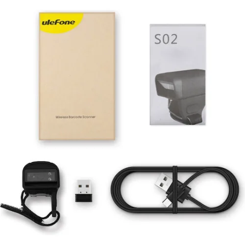 ULEFONE barcode scanner uScan RS1, ασύρματο 2.4G/Bluetooth, 1D/2D, μαύρο