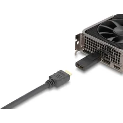 DELOCK αντάπτορας DisplayPort σε HDMI 61086, 4K/60Hz, active, μαύρος