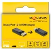 DELOCK αντάπτορας DisplayPort σε HDMI 61086, 4K/60Hz, active, μαύρος