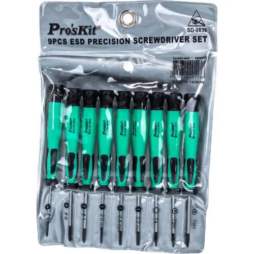 PROSKIT σετ κατσαβιδιών ακριβείας SD-0839, 9τμχ