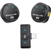 UPTECH ασύρματα μικρόφωνα UPWS-08 με θήκη φόρτισης, USB-C, 2.4GHz, μαύρο