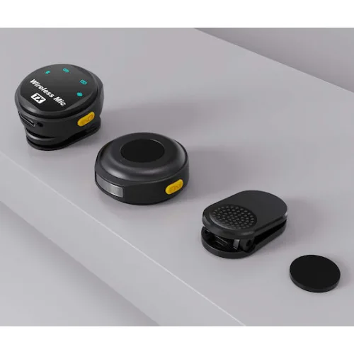 UPTECH ασύρματα μικρόφωνα UPWS-08 με θήκη φόρτισης, USB-C, 2.4GHz, μαύρο