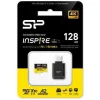 SILICON POWER κάρτα μνήμης microSDXC Inspire με card reader, 128GB, C10 UHS-I U3 V30 A2