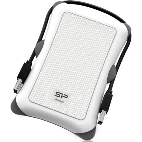 SILICON POWER εξωτερικός HDD Armor A30, 1TB, USB 3.2, λευκός