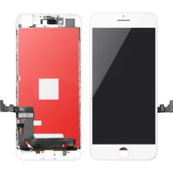 TW INCELL LCD για iPhone 8 Plus, camera-sensor ring, earmesh, λευκή