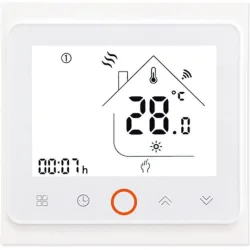 Smart θερμοστάτης πετρελαίου BHT-002-GBLW, WiFi, χωνευτός, λευκός