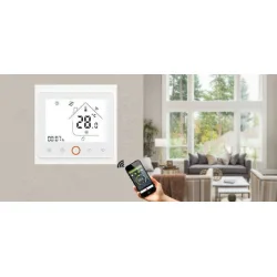 Smart θερμοστάτης πετρελαίου BHT-002-GBLW, WiFi, χωνευτός, λευκός