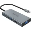 ORICO docking station MC-U501P, 5 θυρών, USB-C σύνδεση, 60W PD, 4K, γκρι