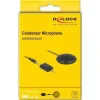 DELOCK μικρόφωνο με αντάπτορα Υ 65873, πυκνωτικό, omnidirectional, μαύρο