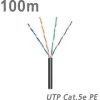 GOOBAY καλώδιο δικτύου 57198, CAT 5e U/UTP, CCA, έως 40m, 100m, μαύρο