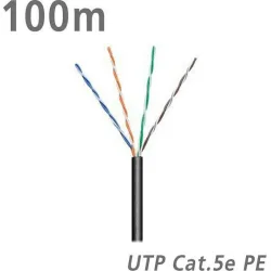 GOOBAY καλώδιο δικτύου 57198, CAT 5e U/UTP, CCA, έως 40m, 100m, μαύρο