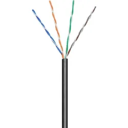 GOOBAY καλώδιο δικτύου 57198, CAT 5e U/UTP, CCA, έως 40m, 100m, μαύρο