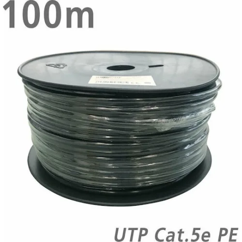 GOOBAY καλώδιο δικτύου 57198, CAT 5e U/UTP, CCA, έως 40m, 100m, μαύρο