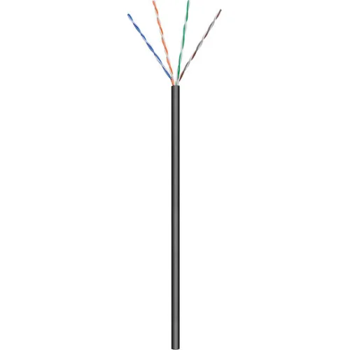 GOOBAY καλώδιο δικτύου 57198, CAT 5e U/UTP, CCA, έως 40m, 100m, μαύρο