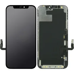 TW INCELL LCD για iPhone 12/12 Pro, camera-sensor ring, earmesh, μαύρη