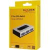 DELOCK VGA switch 87758, 2 σε 1, bidirectional, 1080p/60Hz, ασημί