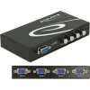 DELOCK VGA switch 87635, 4 σε 1, 1080p, bidirectional, μαύρο