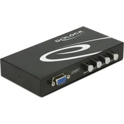 DELOCK VGA switch 87635, 4 σε 1, 1080p, bidirectional, μαύρο