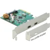 DELOCK κάρτα επέκτασης PCI Express x4 σε 2x USB-C 90397, 10 Gbps