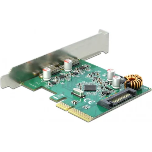 DELOCK κάρτα επέκτασης PCI Express x4 σε 2x USB-C 90397, 10 Gbps