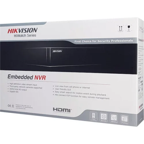 HIKVISION HIWATCH NVR καταγραφικό HWN-2104MH, H.265+, 4 κανάλια