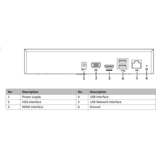 HIKVISION HIWATCH NVR καταγραφικό HWN-2104MH, H.265+, 4 κανάλια