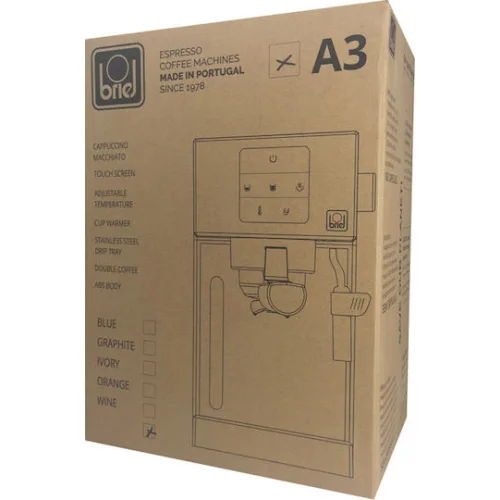 BRIEL μηχανή espresso Α3, 20 bar, touch, programmable