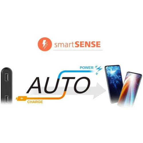 SILICON POWER power bank QP15, 10000mAh, 2x USB & USB Type-C, 3A, μαύρο
