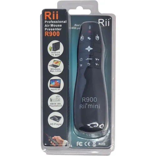 RIITEK τηλεχειριστήριο παρουσιάσεων Mini R900 με laser & air mouse