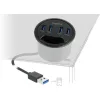 DELOCK USB hub 64153, 4x θυρών, 5Gbps, Φ60mm, USB σύνδεση, μαύρο