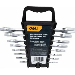DELI σετ γερμανικά κλειδιά DL160008A, 6x7-20x22mm, 8τμχ
