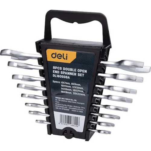DELI σετ γερμανικά κλειδιά DL160008A, 6x7-20x22mm, 8τμχ